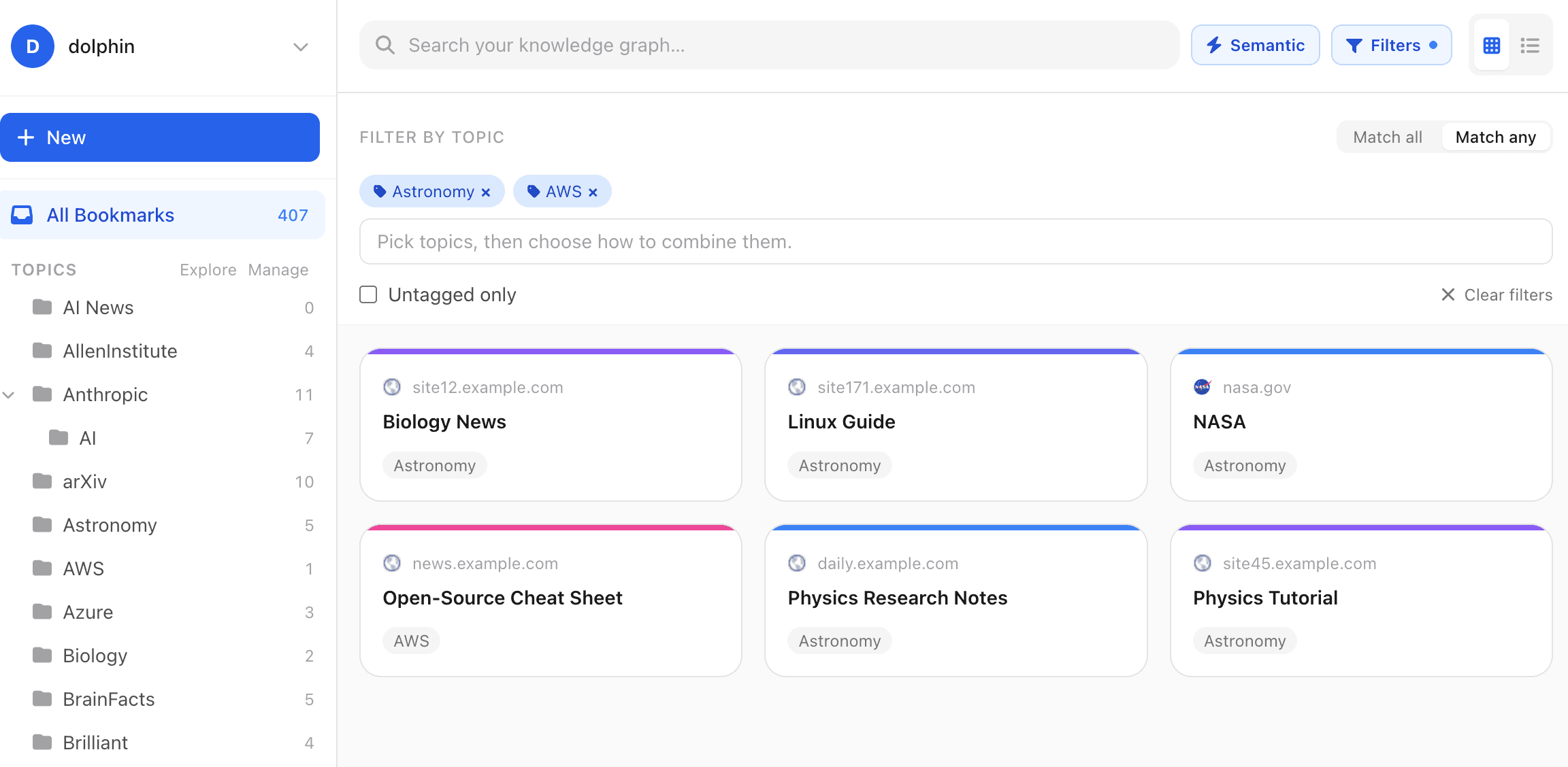 Semantic filters